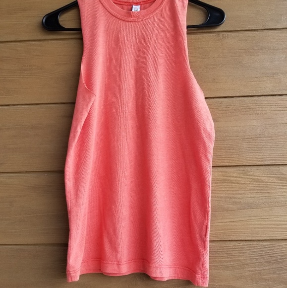sleeveless cotton coral tank - Picture 6 of 6